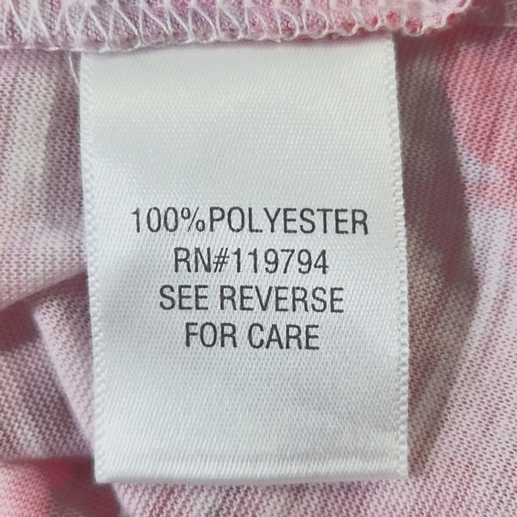 One World Live And Let Live Embellished Layered Pink Floral Blouse Pre-Owned - Picture 11 of 12